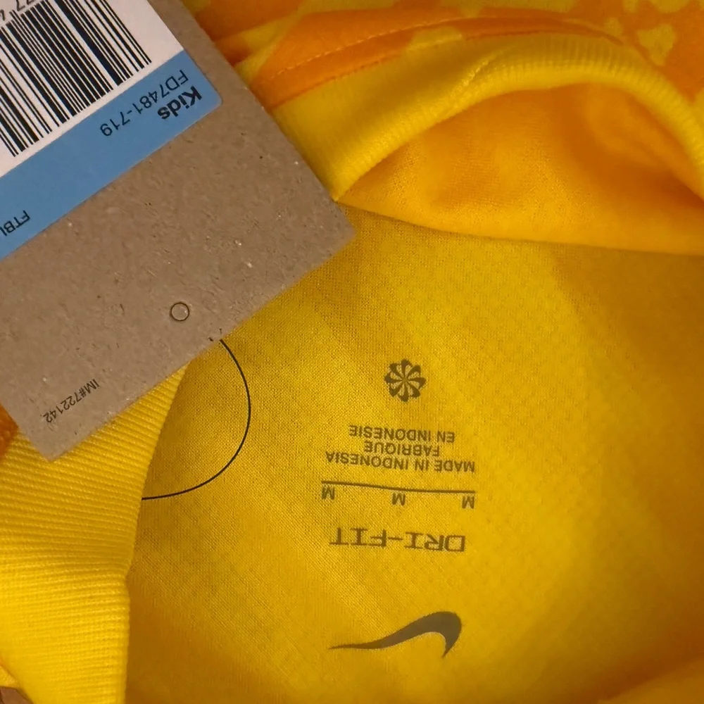 NIKE KIDS GARDIEN V GOALKEEPER LONG SLEEVE JERSEY YELLOW/UNIVERSITY GOLD